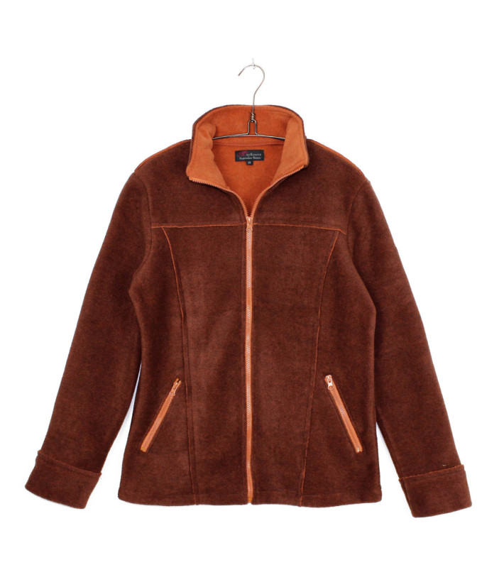 Veste Polaire Femme RIGA2M Marron/Orange - Maille 400g | Mayflower