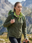Veste polaire femme kaki/vert – Poche zippée, confort, chaleur
