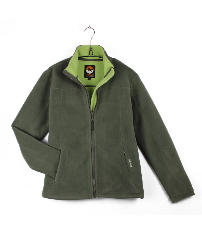Veste polaire femme kaki/vert – Poche zippée, confort, chaleur