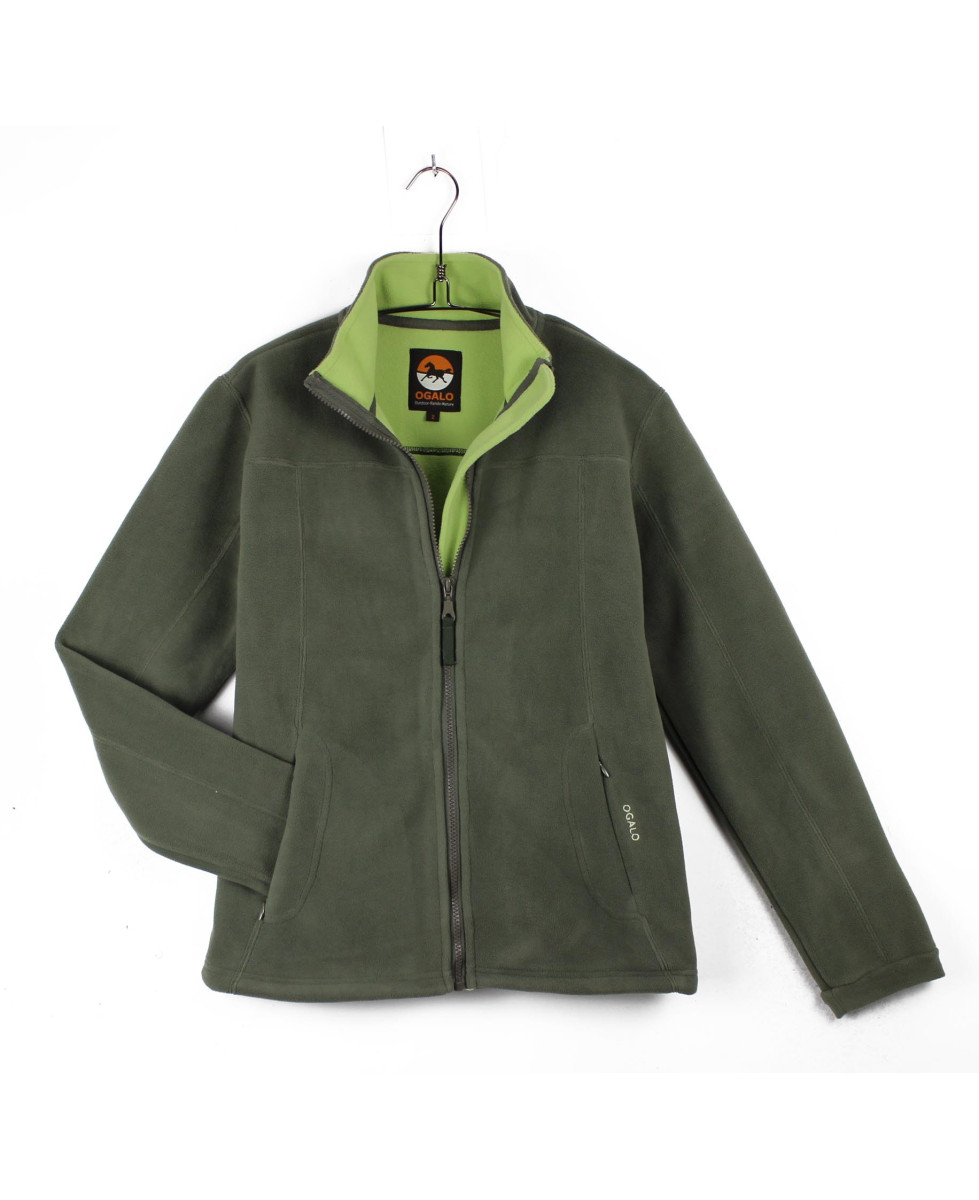 Veste polaire femme kaki/vert – Poche zippée, confort, chaleur