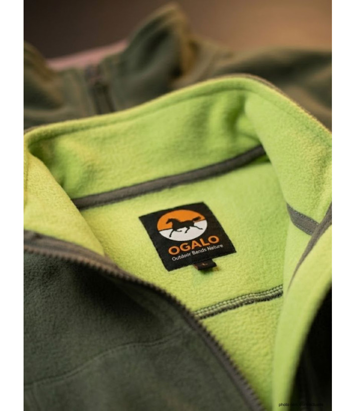 Veste polaire femme kaki/vert – Poche zippée, confort, chaleur