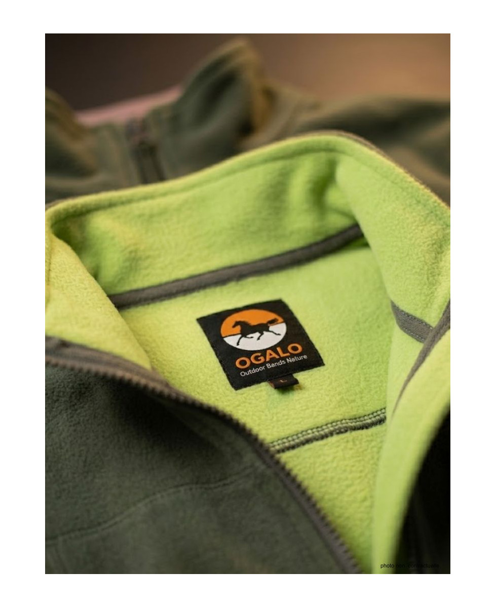 Veste polaire femme kaki/vert – Poche zippée, confort, chaleur