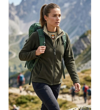 Veste Polaire Femme SH1196M Marron/Beige - OGALO | Chaleur & Douceur