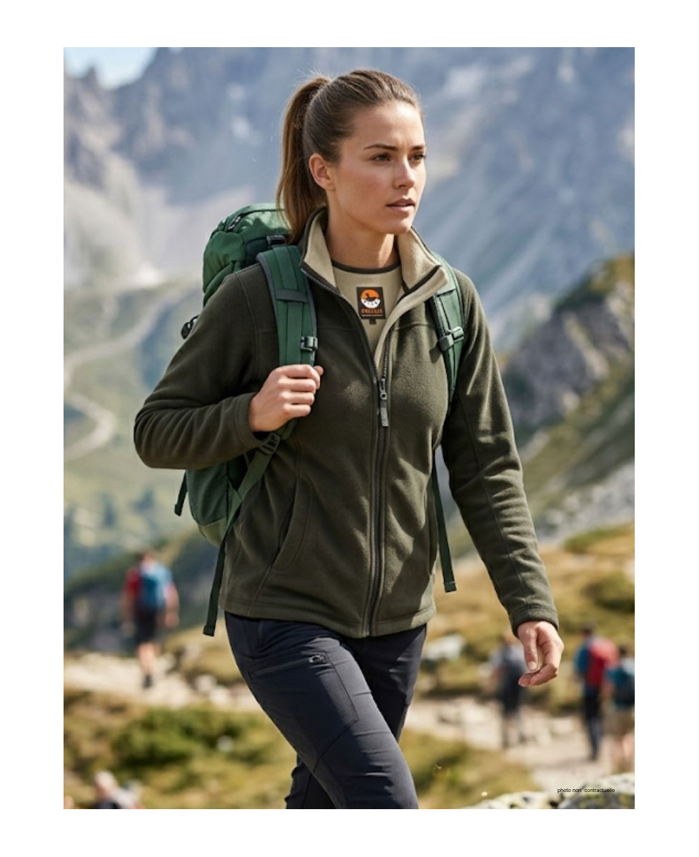 Veste Polaire Femme SH1196M Marron/Beige - OGALO | Chaleur & Douceur