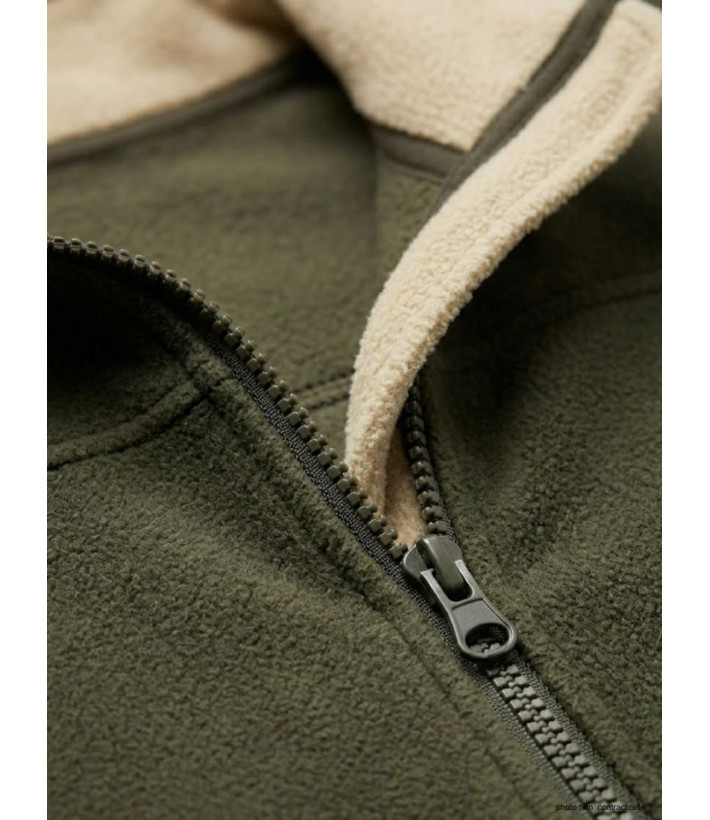 Veste Polaire Femme SH1196M Marron/Beige - OGALO | Chaleur & Douceur