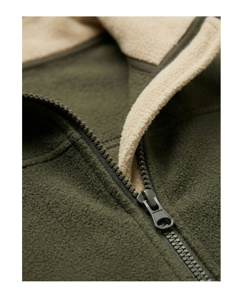 Veste Polaire Femme SH1196M Marron/Beige - OGALO | Chaleur & Douceur