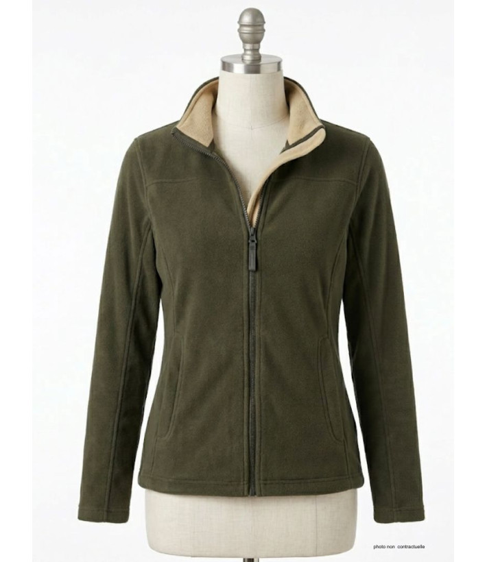 Veste Polaire Femme SH1196M Marron/Beige - OGALO | Chaleur & Douceur