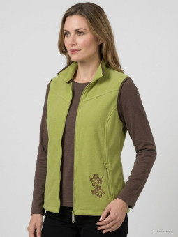 Gilet Polaire Femme Sans Manches Vert/Marron - Mayflower SH1026