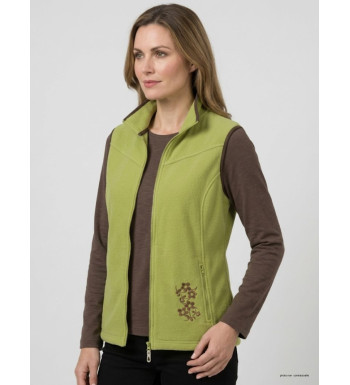 Gilet Polaire Femme Sans Manches Vert/Marron - Mayflower SH1026