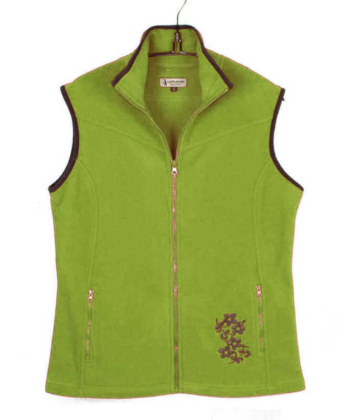 Gilet Polaire Femme Sans Manches Vert/Marron - Mayflower SH1026