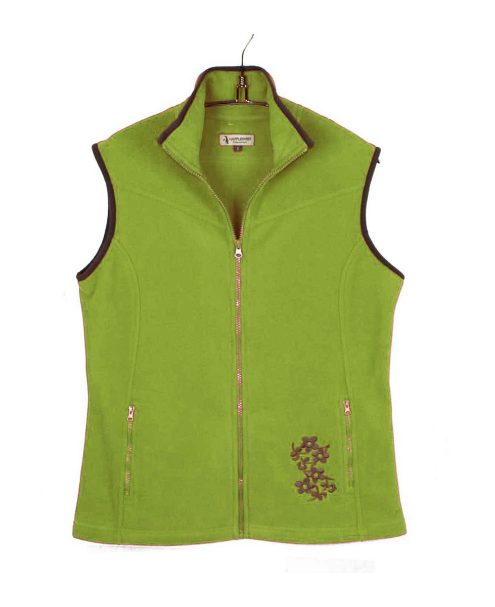 Gilet Polaire Femme Sans Manches Vert/Marron - Mayflower SH1026