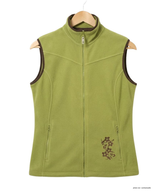 Gilet Polaire Femme Sans Manches Vert/Marron - Mayflower SH1026