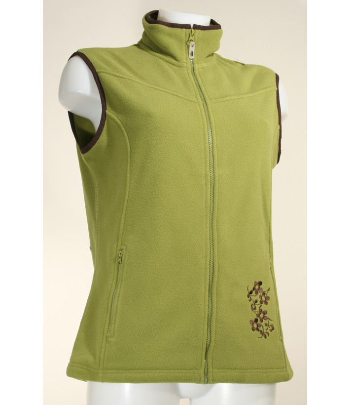 Gilet Polaire Femme Sans Manches Vert/Marron - Mayflower SH1026