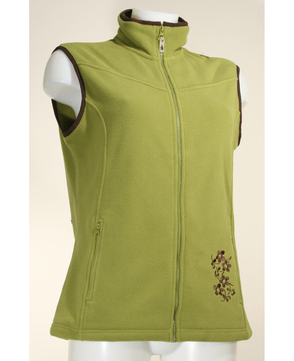 Gilet Polaire Femme Sans Manches Vert/Marron - Mayflower SH1026