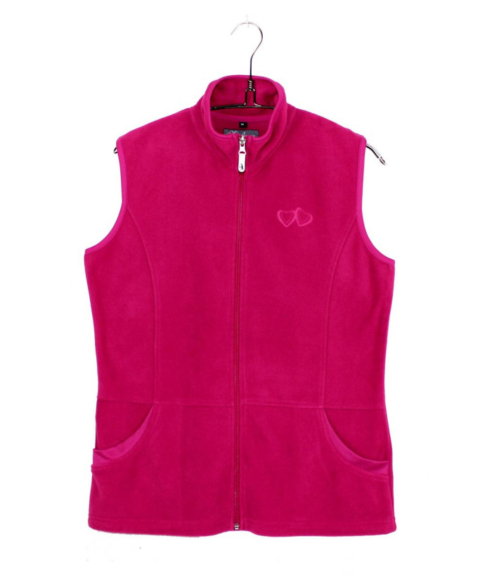 Gilet Polaire Femme Rose AH1190 - Col Montant & Zippé | Axxano