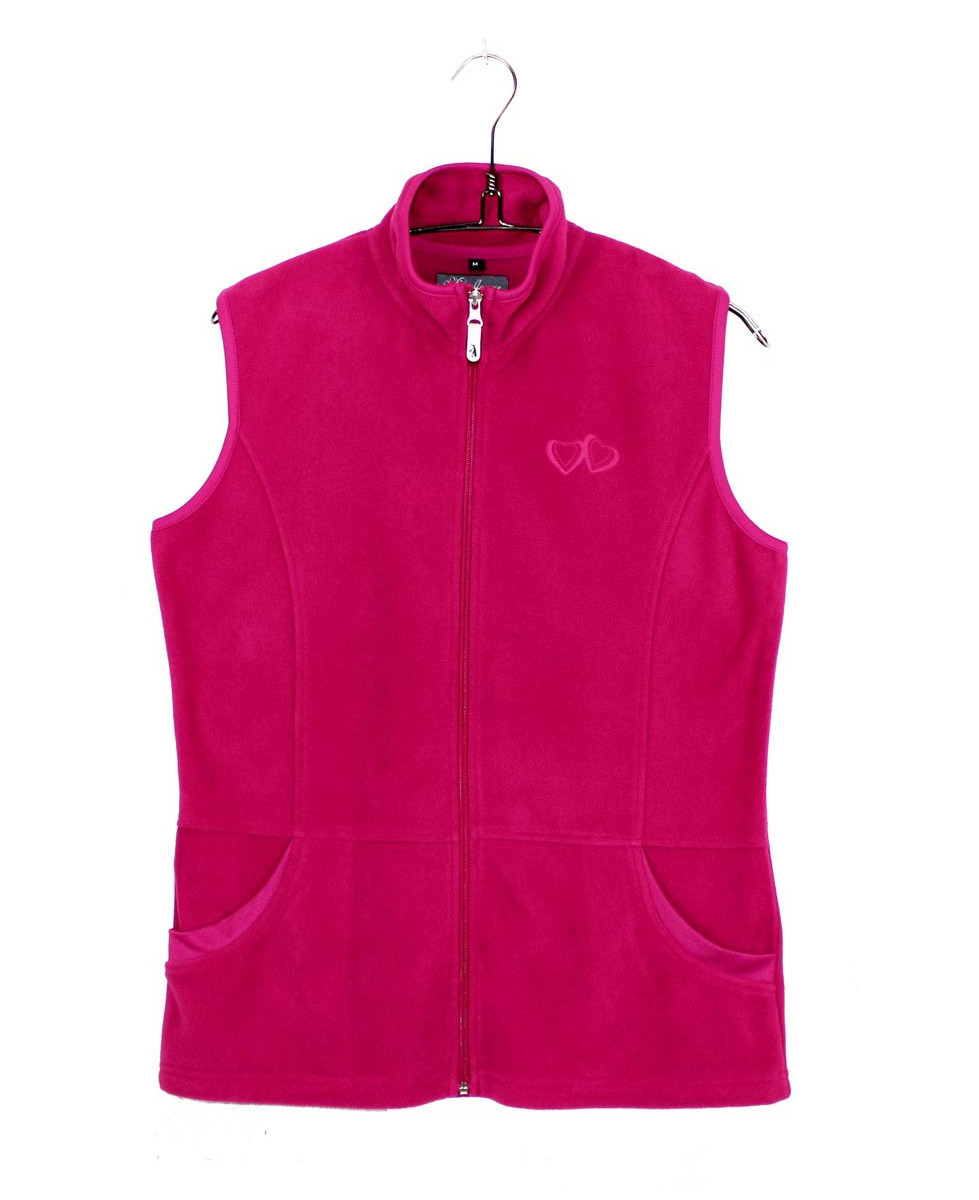 Gilet Polaire Femme Rose AH1190 - Col Montant & Zippé | Axxano