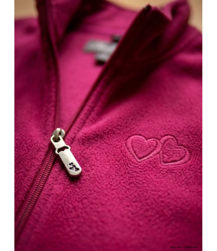 Gilet Polaire Femme Rose AH1190 - Col Montant & Zippé | Axxano