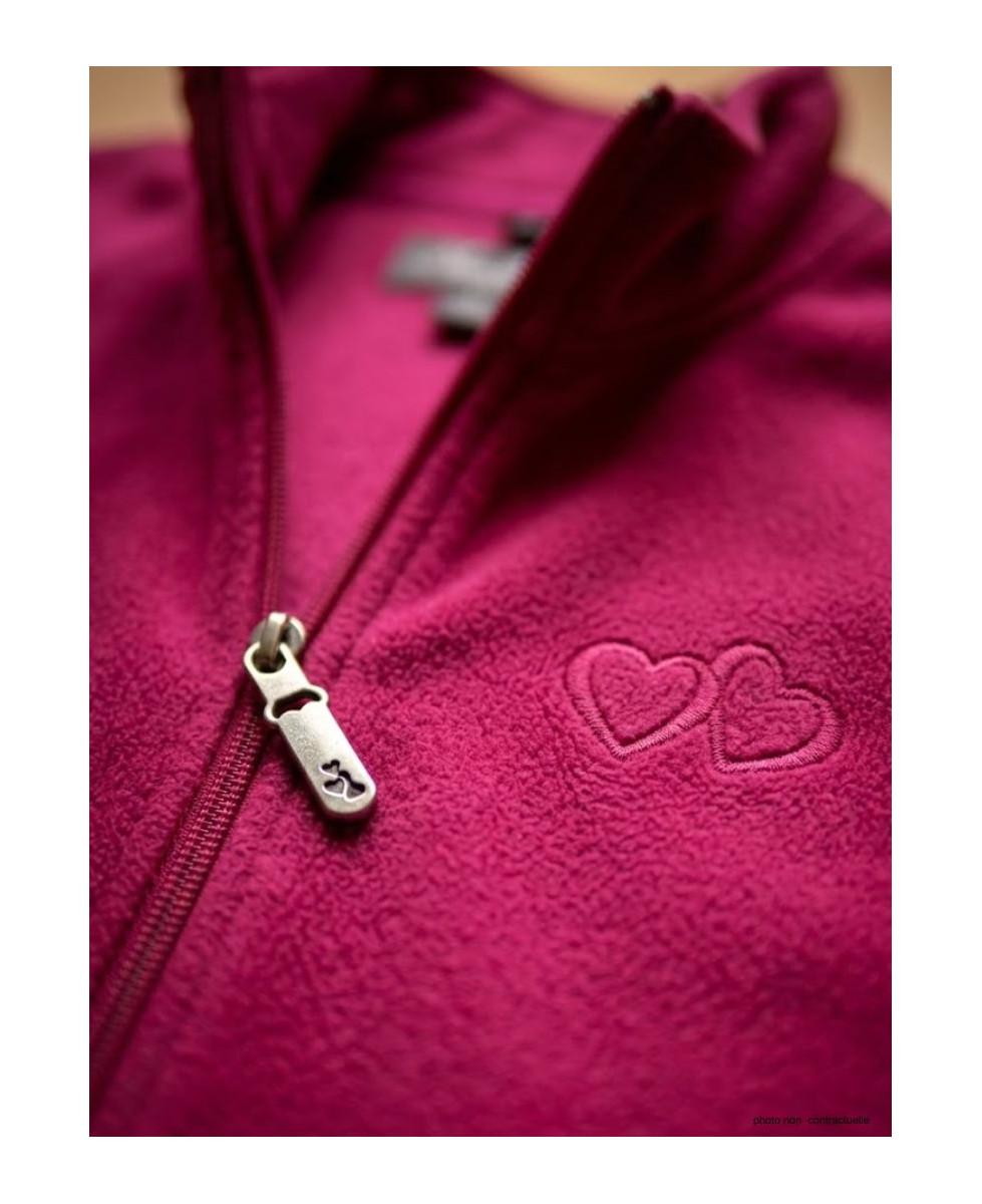 Gilet Polaire Femme Rose AH1190 - Col Montant & Zippé | Axxano
