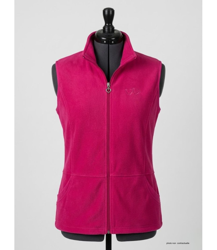 Gilet Polaire Femme Rose AH1190 - Col Montant & Zippé | Axxano