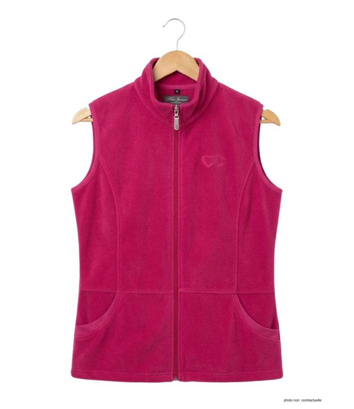 Gilet Polaire Femme Rose AH1190 - Col Montant & Zippé | Axxano