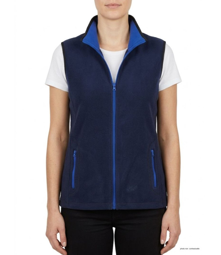Gilet Polaire Femme Sans Manches BALZAC3 Marine - 400g | Mayflower