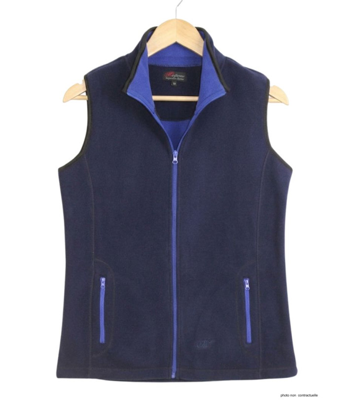 Gilet Polaire Femme Sans Manches BALZAC3 Marine - 400g | Mayflower