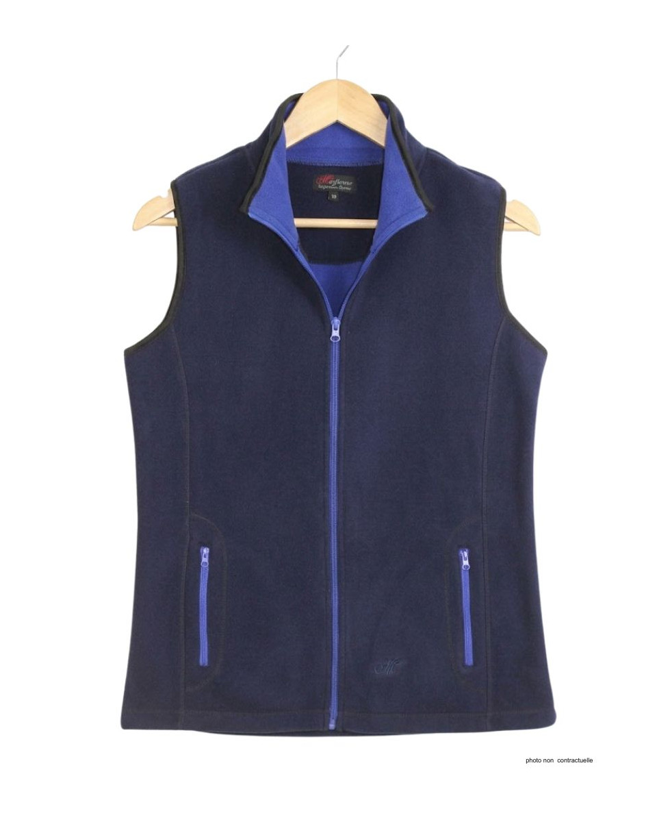 Gilet Polaire Femme Sans Manches BALZAC3 Marine - 400g | Mayflower
