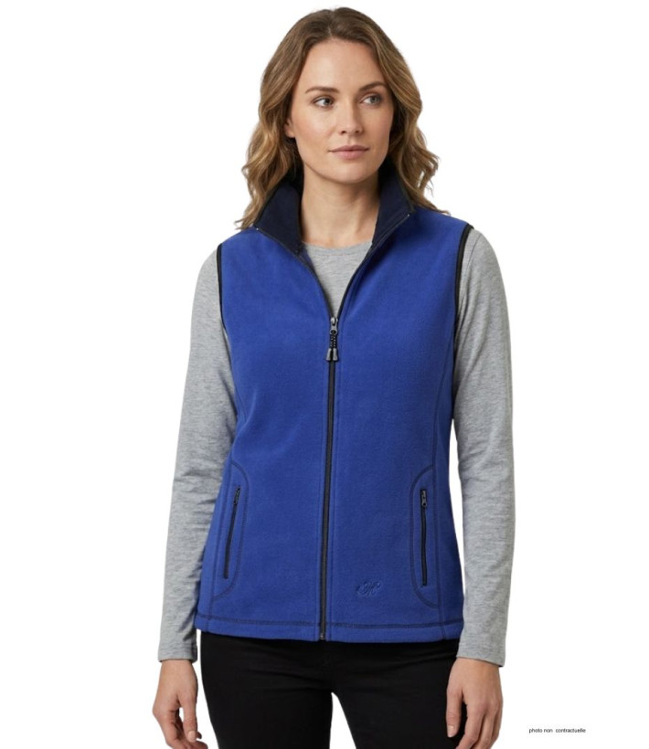 Gilet Polaire Femme BALZAC4 Bleu Intense - Maille 400g | Mayflower