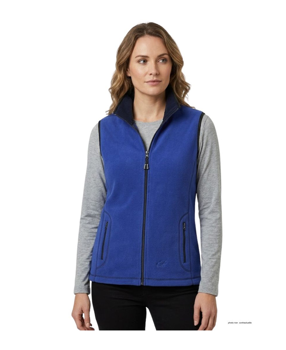 Gilet Polaire Femme BALZAC4 Bleu Intense - Maille 400g | Mayflower