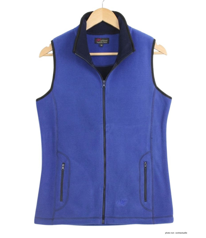 Gilet Polaire Femme BALZAC4 Bleu Intense - Maille 400g | Mayflower