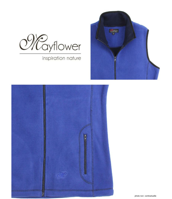 Gilet Polaire Femme BALZAC4 Bleu Intense - Maille 400g | Mayflower