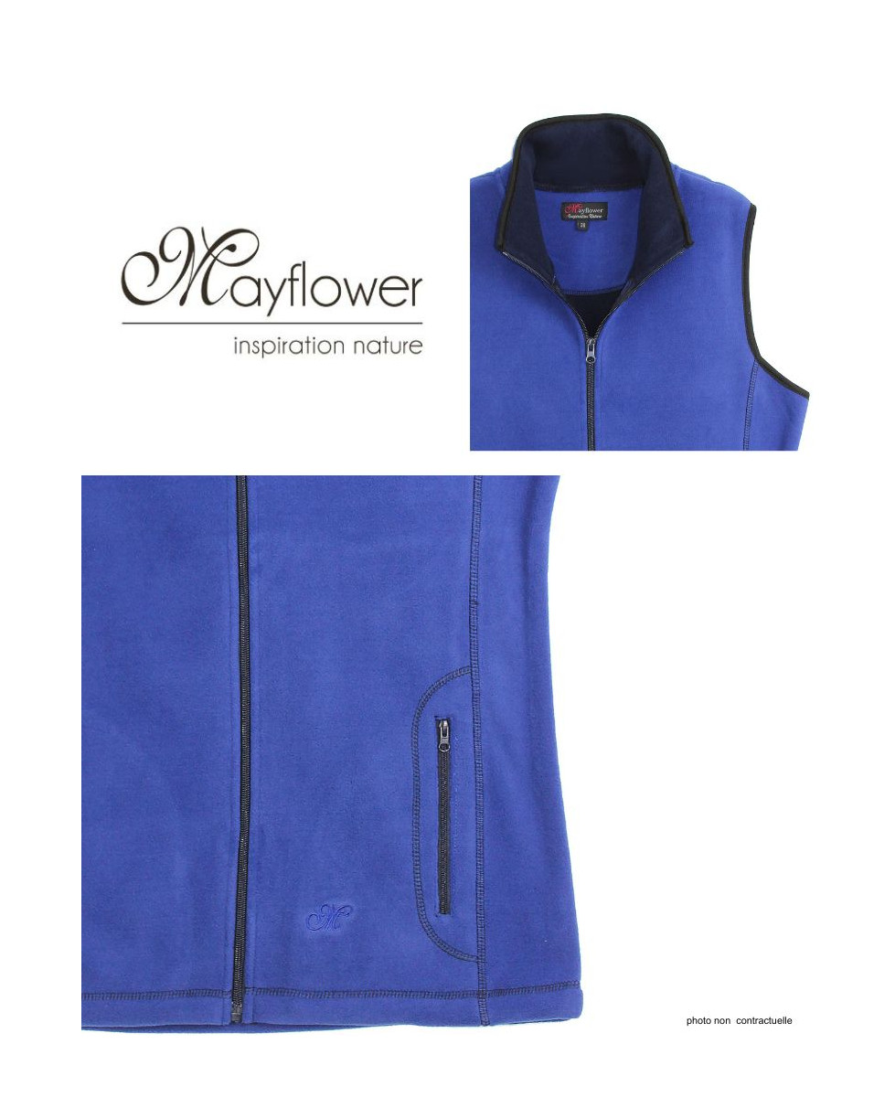 Gilet Polaire Femme BALZAC4 Bleu Intense - Maille 400g | Mayflower