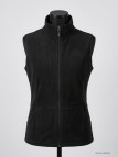 Gilet Polaire Femme AH1190 Noir - Col Montant & Zippé | Axxano