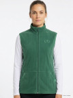 Gilet sans manches polaire vert pour femme marque AXXANO modèle AH1190 avec col montant et poches zippées.