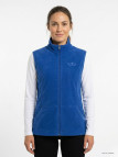 Gilet sans manches polaire pour femme AXXANO modèle AH1190 coloris bleu lavande avec col montant et poches zippées.