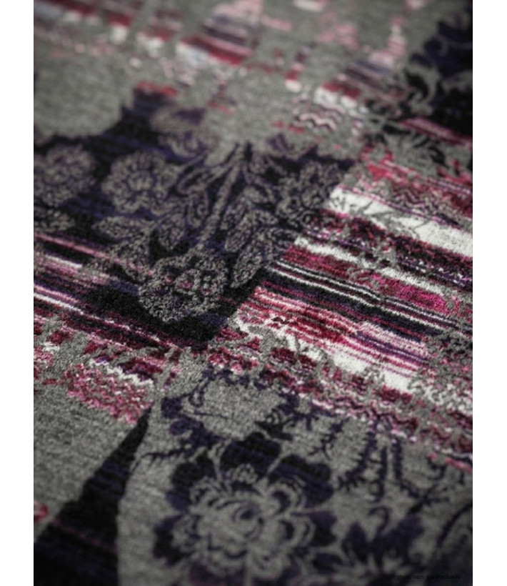 Tee-shirt MAYFLOWER RF141V Violet : Col Rond et Style Fleuri