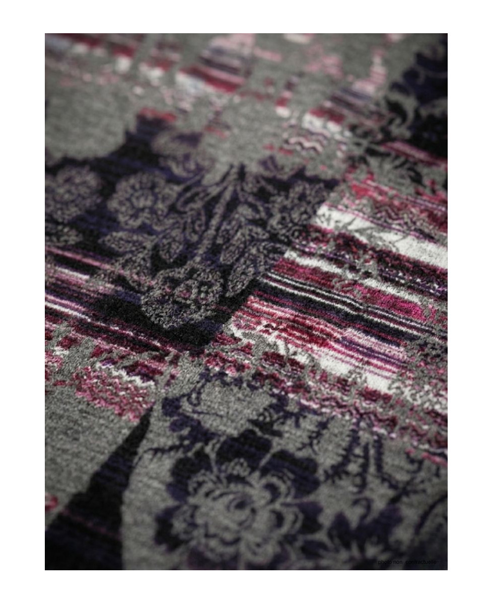 Tee-shirt MAYFLOWER RF141V Violet : Col Rond et Style Fleuri