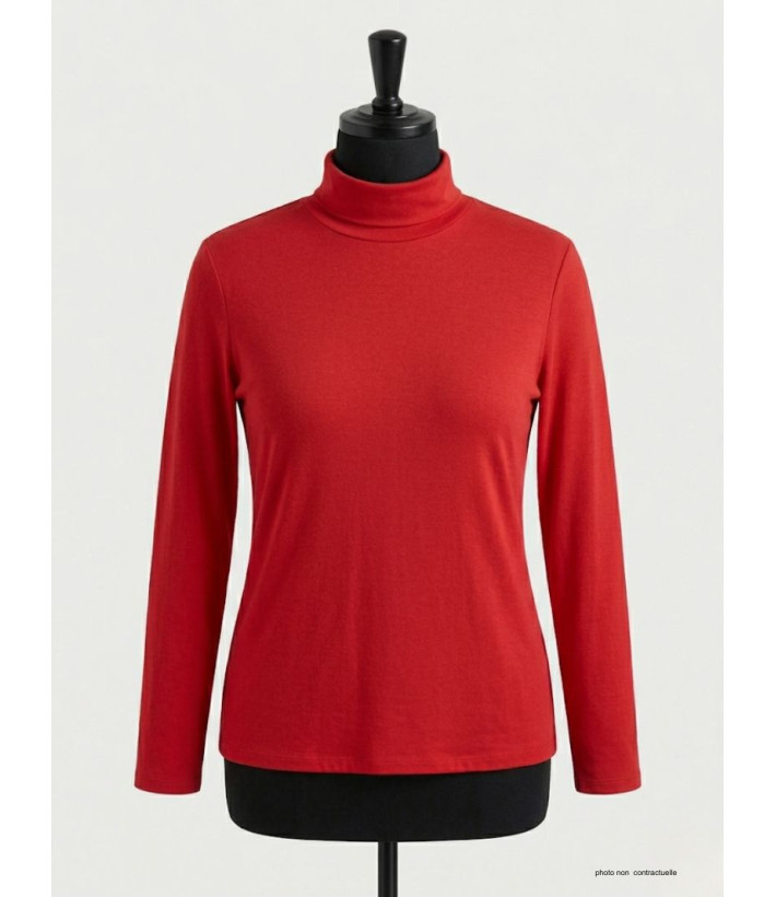 Sous-pull AXONE UF061 Rouge Grande Taille : Confort & Stretch