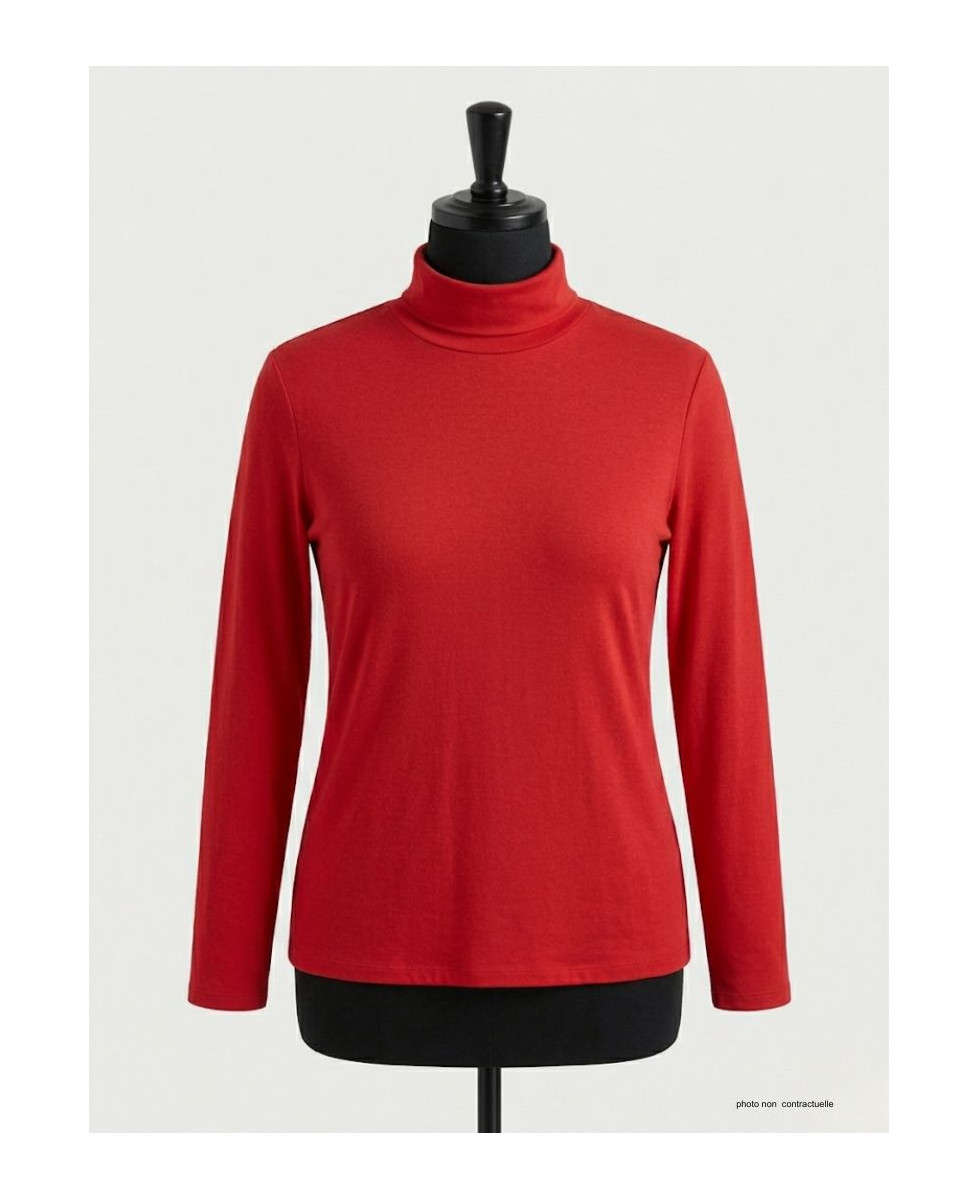 Sous-pull AXONE UF061 Rouge Grande Taille : Confort & Stretch