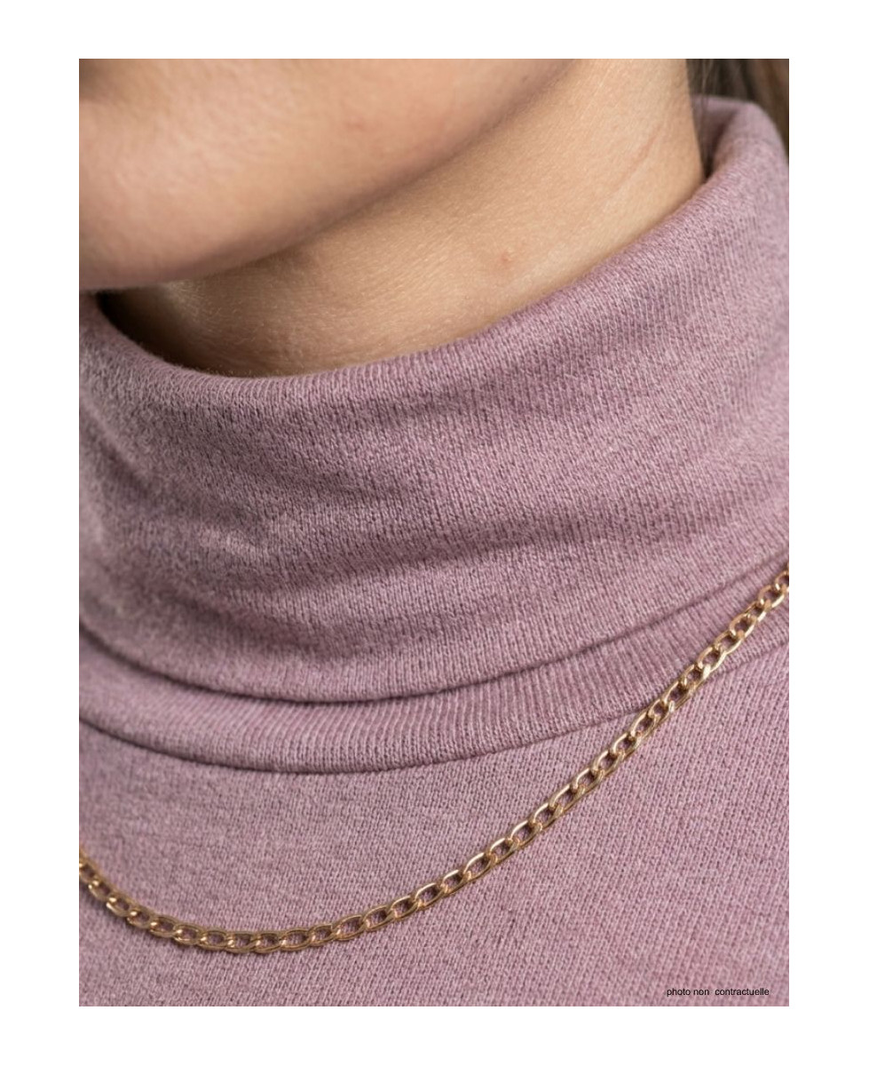 Sous-pull AXONE UF061 Vieux Rose Grande Taille : Douceur Stretch