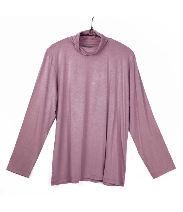 Sous-pull AXONE UF061 Vieux Rose Grande Taille : Douceur Stretch