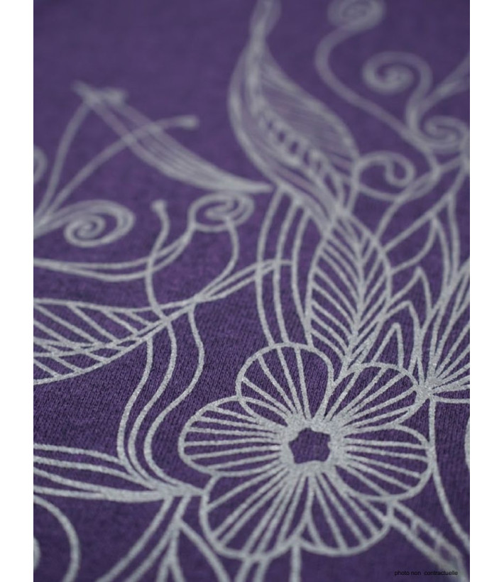 OGALO SH1005V - Tee-shirt col roulé violet en coton stretch