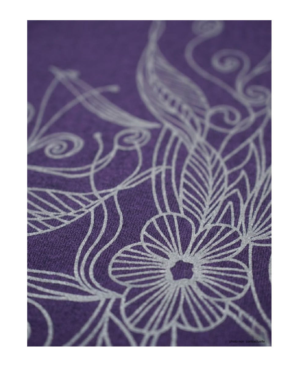 OGALO SH1005V - Tee-shirt col roulé violet en coton stretch