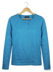 MAYFLOWER CHINA4B - Tee-shirt Manches Longues Bleu & Poche