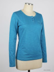 MAYFLOWER CHINA4B - Tee-shirt Manches Longues Bleu & Poche
