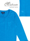 MAYFLOWER CHINA4B - Tee-shirt Manches Longues Bleu & Poche