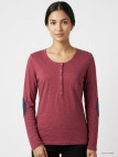 MAYFLOWER CLOE1B - Tee-shirt Manches Longues Brique & Rouge