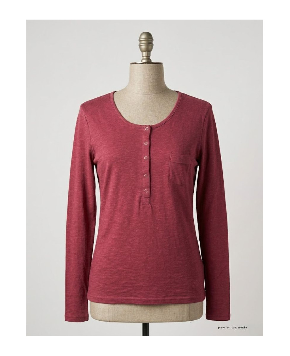 MAYFLOWER CLOE1B - Tee-shirt Manches Longues Brique & Rouge