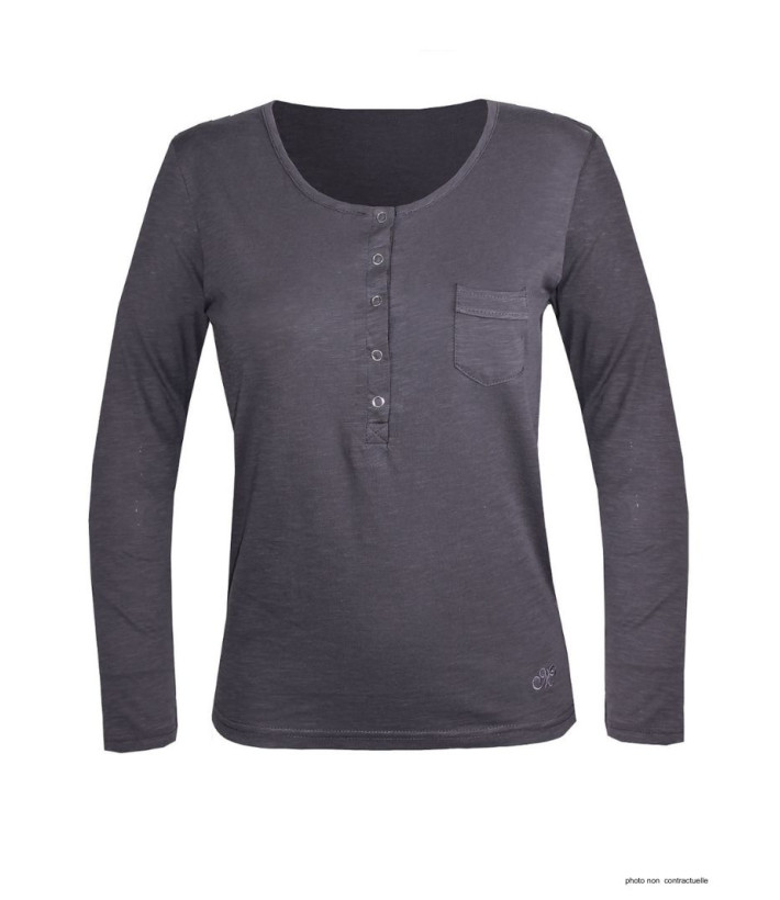 MAYFLOWER CLOE3G - Tee-shirt Manches Longues Gris Ardoise