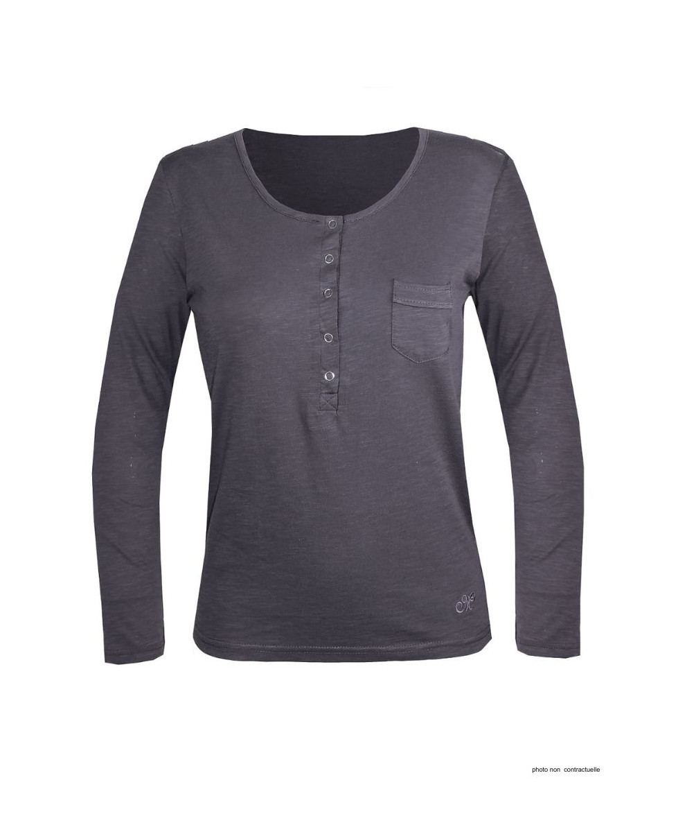 MAYFLOWER CLOE3G - Tee-shirt Manches Longues Gris Ardoise